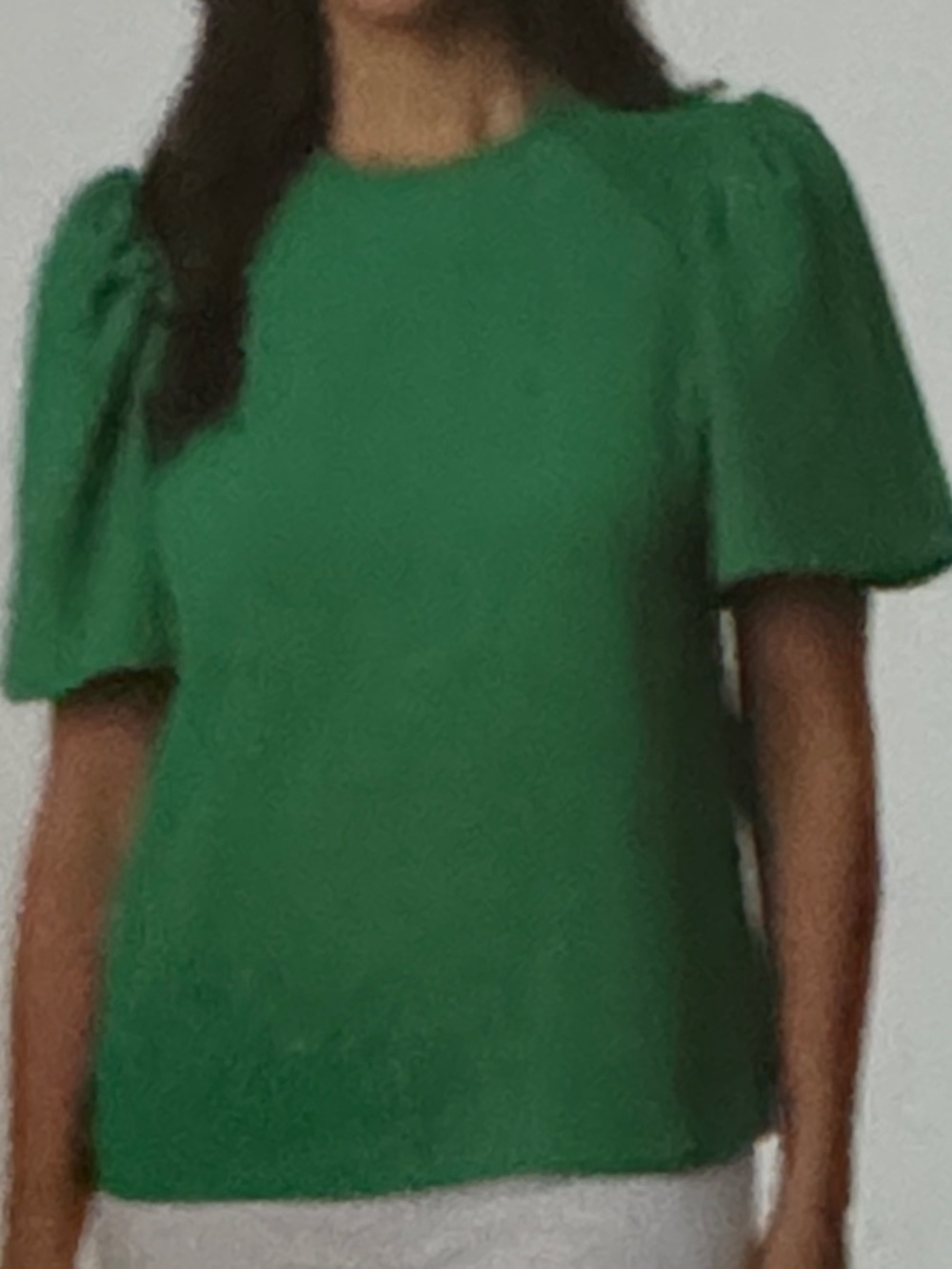 Draper James Vibrant Emerald Flutter Sleeve Top